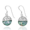 Round Shape Roman Glass Ethnic Style Earrings