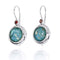 Round Shape Roman Glass Lever Back Earrings