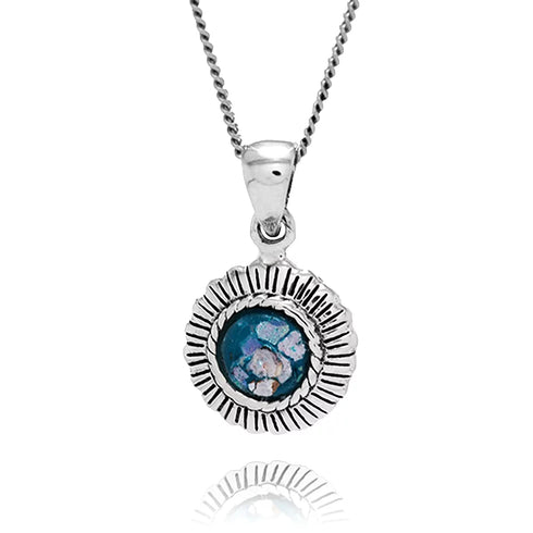 Ethnic Design Roman Glass Pendant