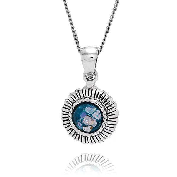 Ethnic Design Roman Glass Pendant