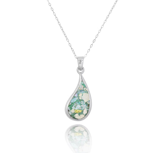 Elegant Drop Shape Modern Design Roman Glass Pendant
