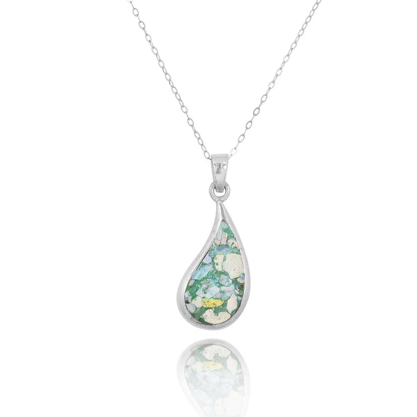 Elegant Drop Shape Modern Design Roman Glass Pendant