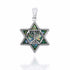 Star of David Roman Glass Pendant