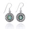 Star Design Round Roman Glass Earrings