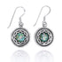 Star Design Round Roman Glass Earrings