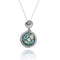 Flower Design Roman Glass Pendant