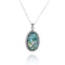 Classic Elegant Roman Oval Roman Glass Pendant