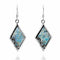 Diamond Shape Roman Glass Earrings