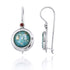 Round Shape Roman Glass Lever Back Earrings