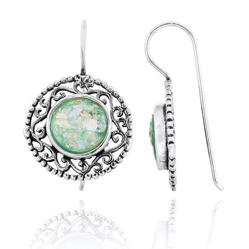 Ethnic Style Roman Glass Earrings