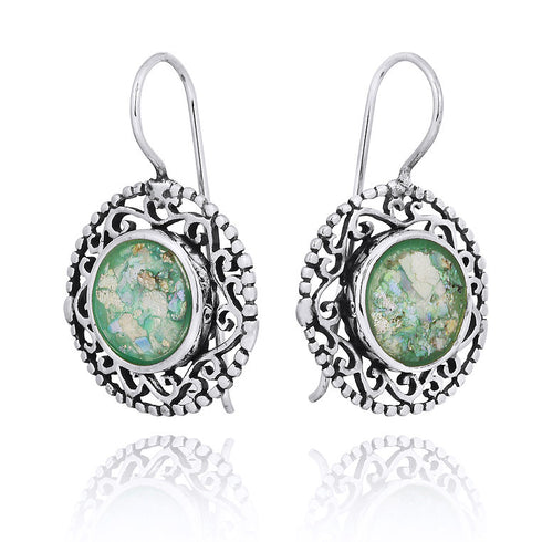 Ethnic Style Roman Glass Earrings