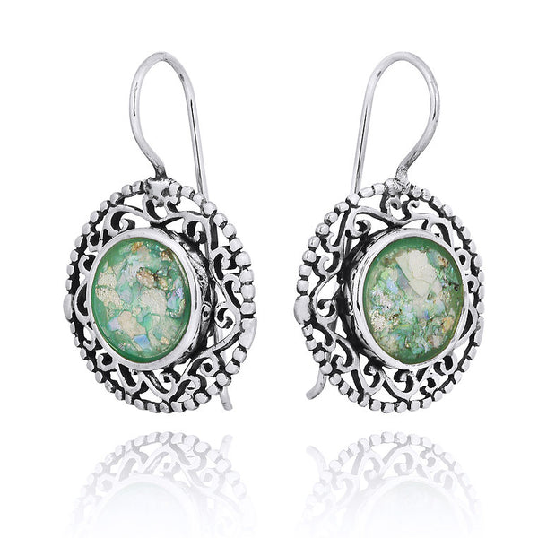 Ethnic Style Roman Glass Earrings
