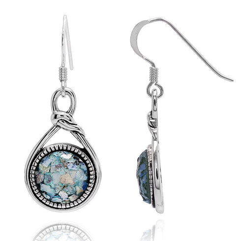 Contemporary Design Roman Glass Earrings
