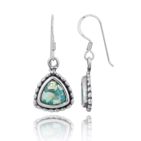 Classic Triangle shape Roman Glass Earrings