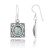Elegant Square Rope Design with Roman Glass Earrings