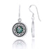 Star Design Round Roman Glass Earrings
