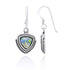 Classic Pointy Triangle Roman Glass Earrings
