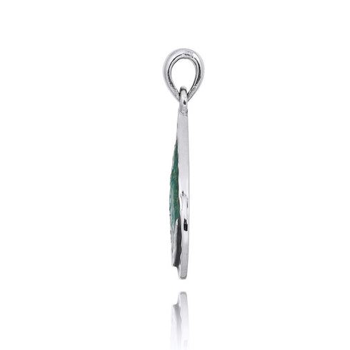 Tear Drop Shape Roman Glass Pendant