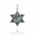 Star of David Roman Glass Pendant