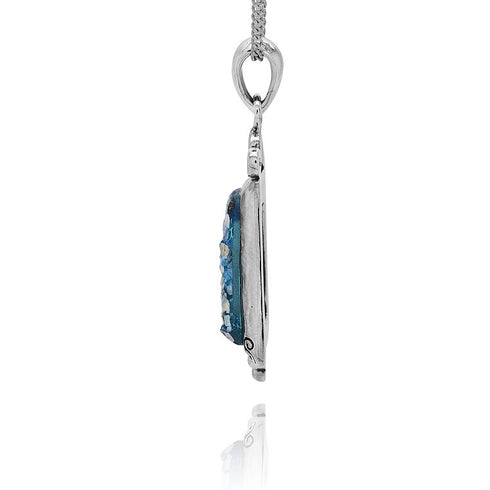 Elegant Ethnic style Roman Glass Silver Pendant