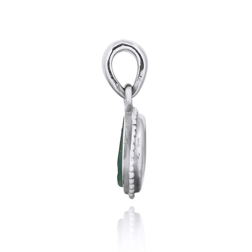 Elegant Round Roman Glass Pendant