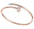 14K Yellow Gold with Diamond Nail Bangle