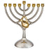 Metal Menorah With Jar