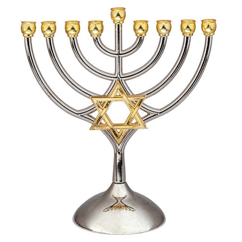Metal Menorah With Star of David