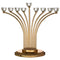 Metal Menorah With Crystal Cups