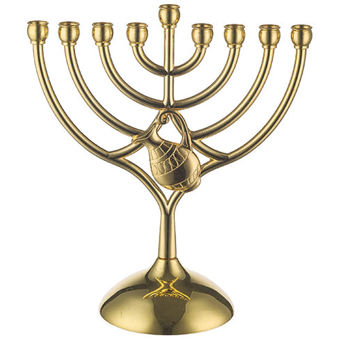 Metal Menorah With Jar