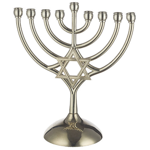 Metal Menorah With Star of David