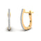 Alma U Shaped Diamond Huggie Hoop Earrings