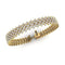 14K Yellow Gold with Diamond Eternity Three Row Tennis Bracelet