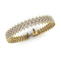 14K Yellow Gold with Diamond Eternity Three Row Tennis Bracelet
