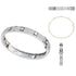 14kWhite Gold Pave Diamond Love Bracelet