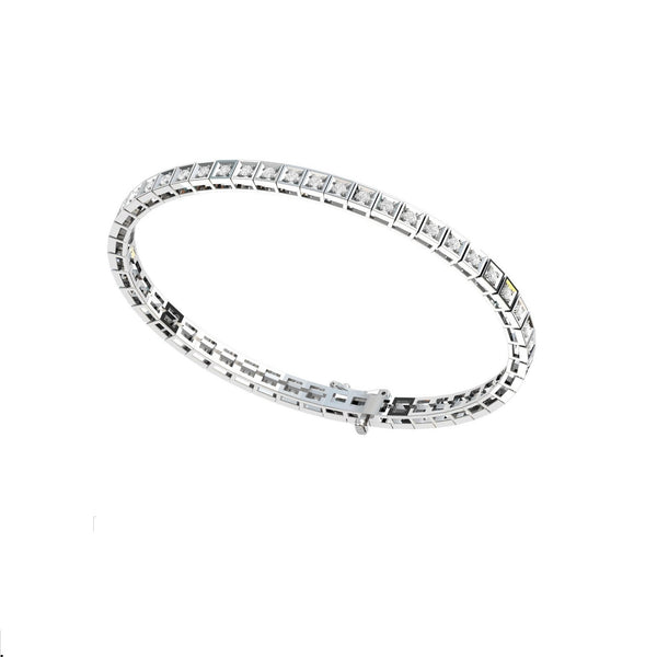 14k White Gold Diamond Princess Tennis Bracelet ( 2.162 ct. t.w.)