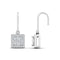 Flurina Dangling Square Diamond Earrings