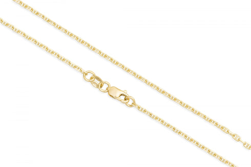 14k Yellow Gold 1.2mm Mariner Chain Necklace
