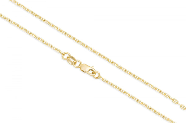 14k Yellow Gold 1.2mm Mariner Chain Necklace