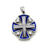 Sterling Silver Enamel Jerusalem Cross Pendant
