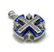 Sterling Silver Enamel Jerusalem Cross Pendant