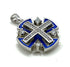 Sterling Silver Enamel Jerusalem Cross Pendant