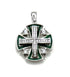 Sterling Silver Enamel Jerusalem Cross Pendant