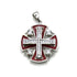 Sterling Silver Enamel Jerusalem Cross Pendant