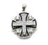 Sterling Silver Enamel Jerusalem Cross Pendant