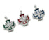 Sterling Silver Enamel Jerusalem Hollow Cross Pendant