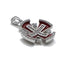 Sterling Silver Enamel Jerusalem Hollow Cross Pendant