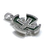 Sterling Silver Enamel Jerusalem Hollow Cross Pendant