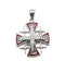 Sterling Silver Enamel Jerusalem Cross Pendant