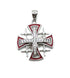 Sterling Silver Enamel Jerusalem Cross Pendant